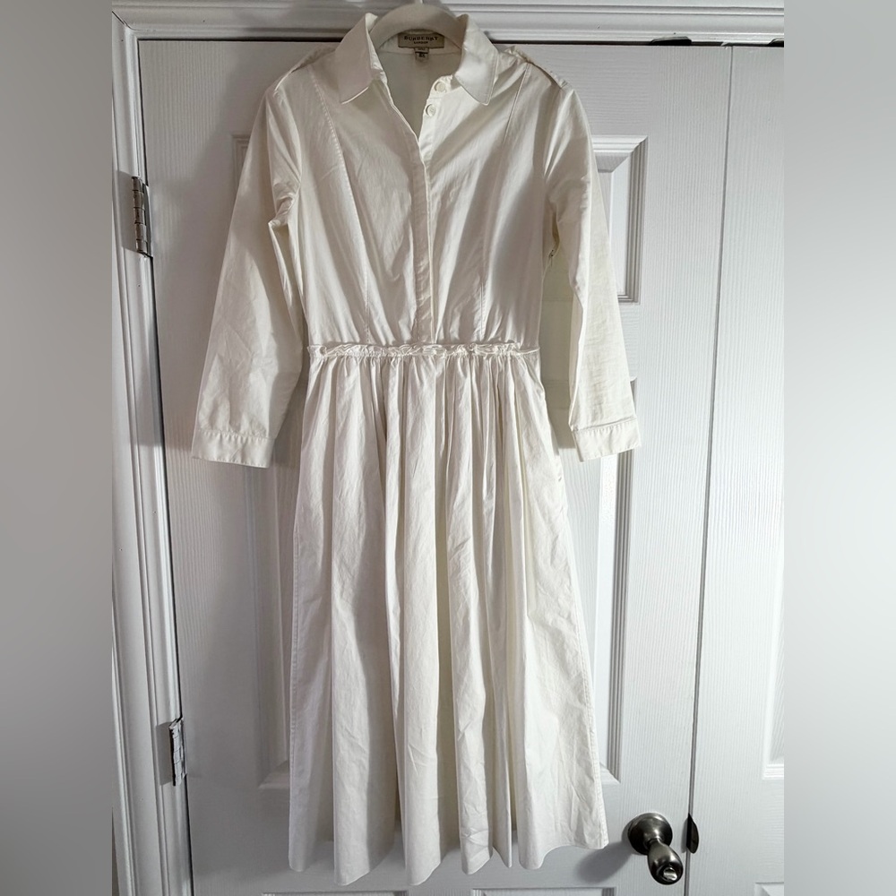 Burberry White pleated Dress